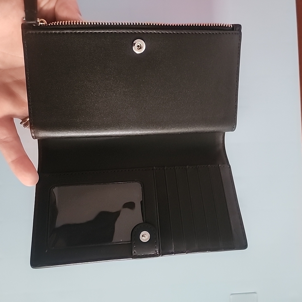 EUC Kate Spade NY Patterson Drive Braylon Wallet Clutch -Pebbled Black Leather - Picture 10 of 12